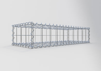 Gabion 100 cm x 20 cm x 40 cm (L x H x D), maskstorlek 10 cm x 10 cm, spiral