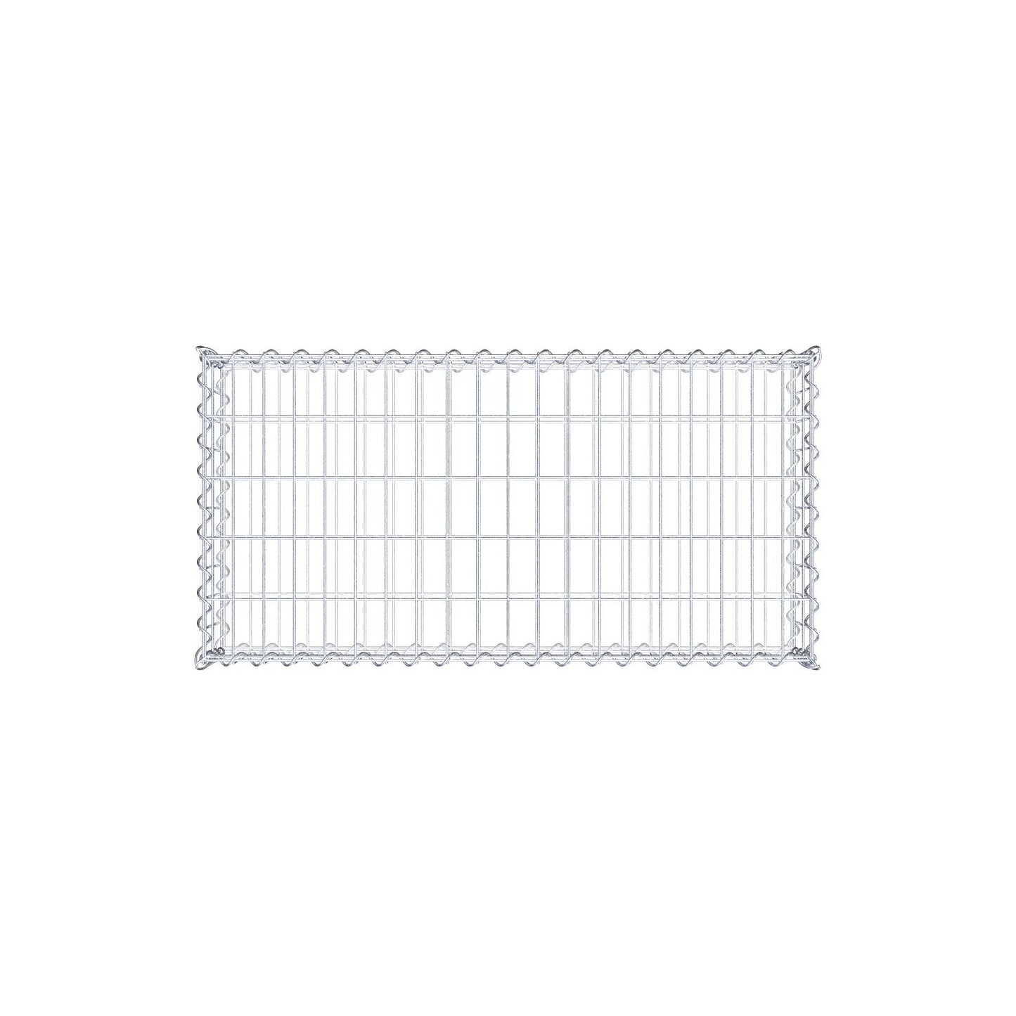 Schanskorf 100 cm x 20 cm x 50 cm (L x H x D), maaswijdte 5 cm x 10 cm, spiraalvormig