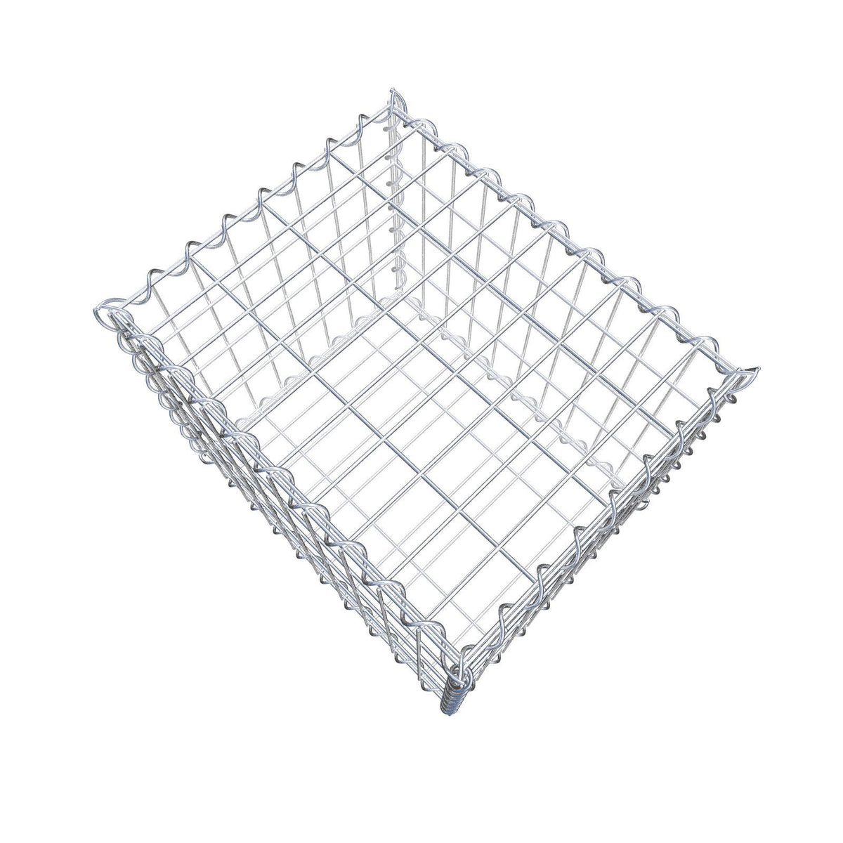 Gabbione 50 cm x 40 cm x 40 cm (L x H x P), maglia 5 cm x 10 cm, spirale