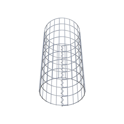 Columna de gaviones redonda 37 cm de diámetro, 80 cm de altura, malla 5 cm x 10 cm