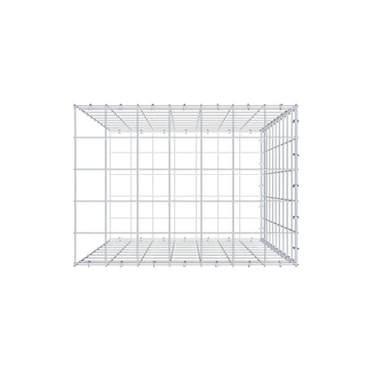 Monteret gabion type 2 100 cm x 70 cm x 50 cm (L x H x D), maskestørrelse 10 cm x 10 cm, C-ring