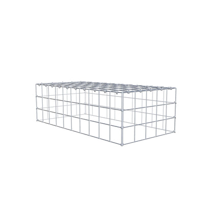 Type 3 oplegkorf 100 cm x 30 cm x 50 cm (L x H x D), maaswijdte 10 cm x 10 cm, C-ring