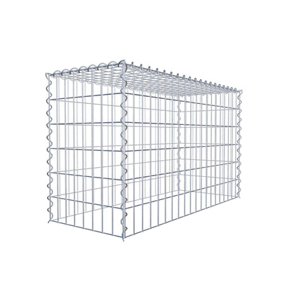 Opvokset gabion type 3 100 cm x 60 cm x 40 cm (L x H x D), maskestørrelse 5 cm x 10 cm, spiral