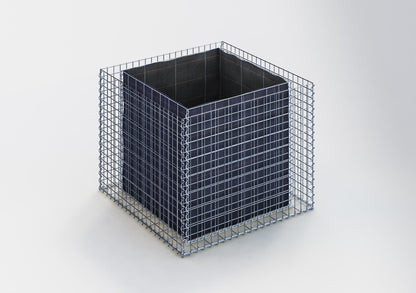 Högbädd, fyrkantig 100 cm x 80 cm x 100 cm (L x H x D), maskstorlek 5 x 5 cm, väggtjocklek 10 cm