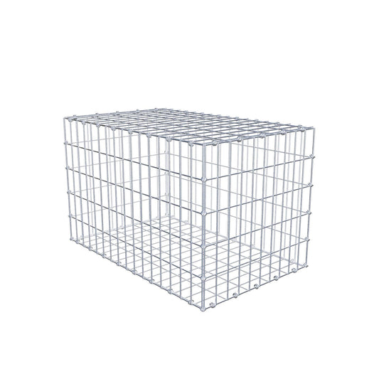 Gabione 80 cm x 50 cm x 50 cm (L x H x T), Maschenweite 5 x 10 cm, Spiralring