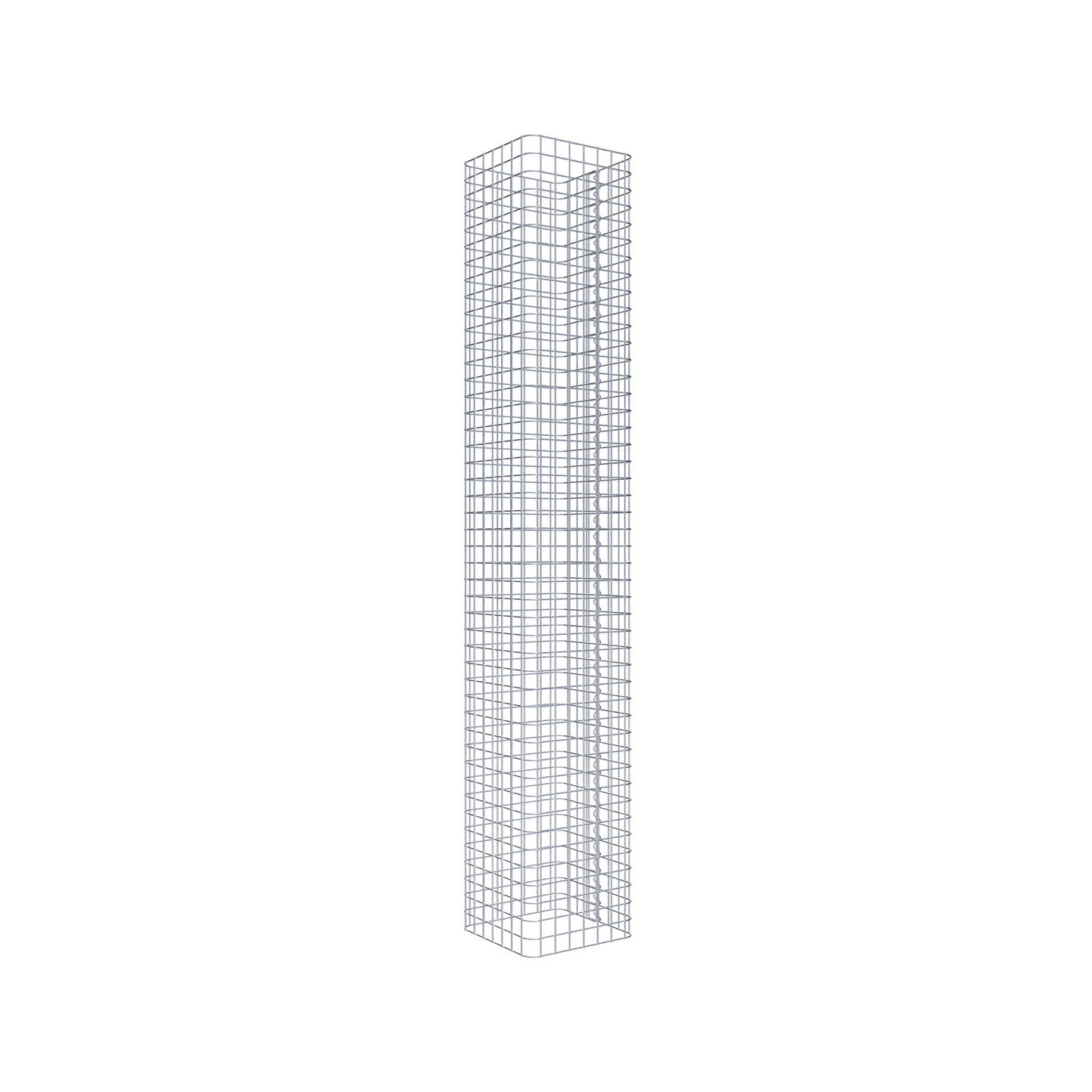 Gabionsøjle firkantet 37 cm x 37 cm, 230 cm høj, MW 5 cm x 5 cm