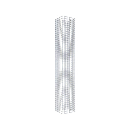 Gabionsøjle firkantet 37 cm x 37 cm, 230 cm høj, MW 5 cm x 5 cm