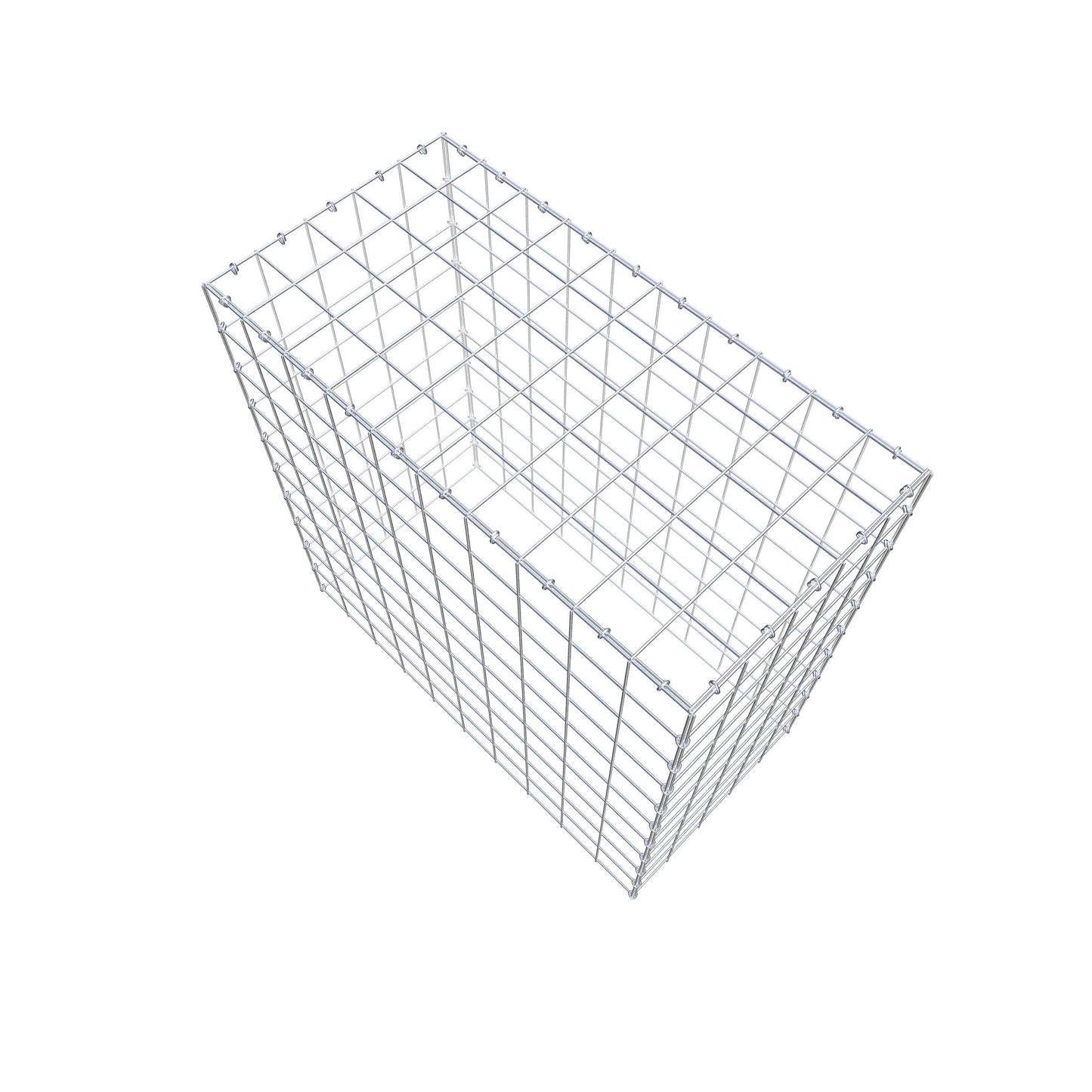 Opbouw schanskorf type 3 100 cm x 100 cm x 50 cm (L x H x D), maaswijdte 10 cm x 10 cm, C-ring