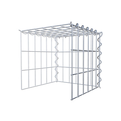 Opvokset gabion type 4 30 cm x 30 cm x 30 cm (L x H x D), maskestørrelse 5 cm x 10 cm, spiral
