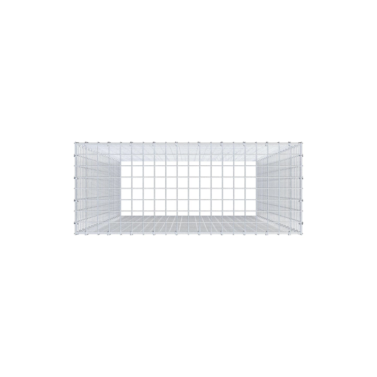 Fourche rapportée type 3 200 cm x 100 cm x 40 cm (L x H x P), mailles 5 cm x 5 cm, anneau C