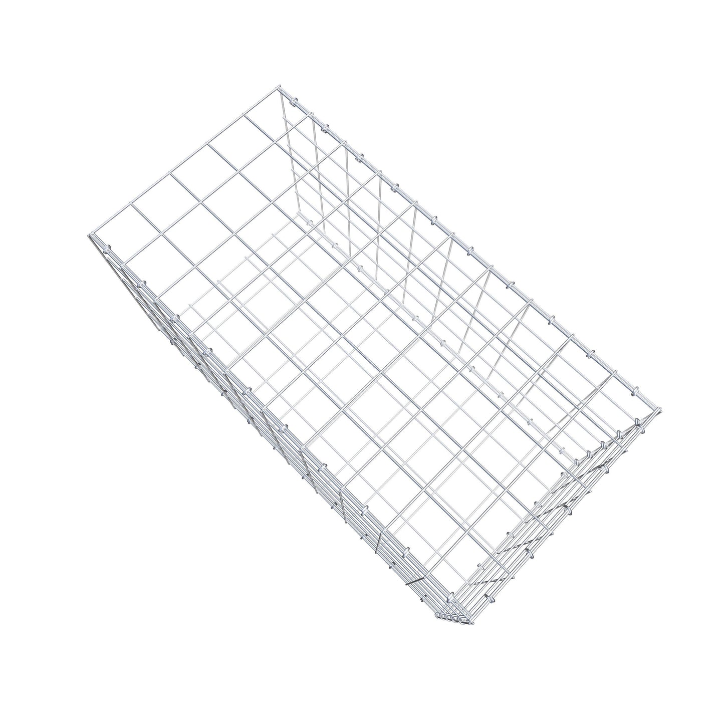 Bevestigbare schanskorf type 2 100 cm x 50 cm x 50 cm (L x H x D), maaswijdte 10 cm x 10 cm, C-ring