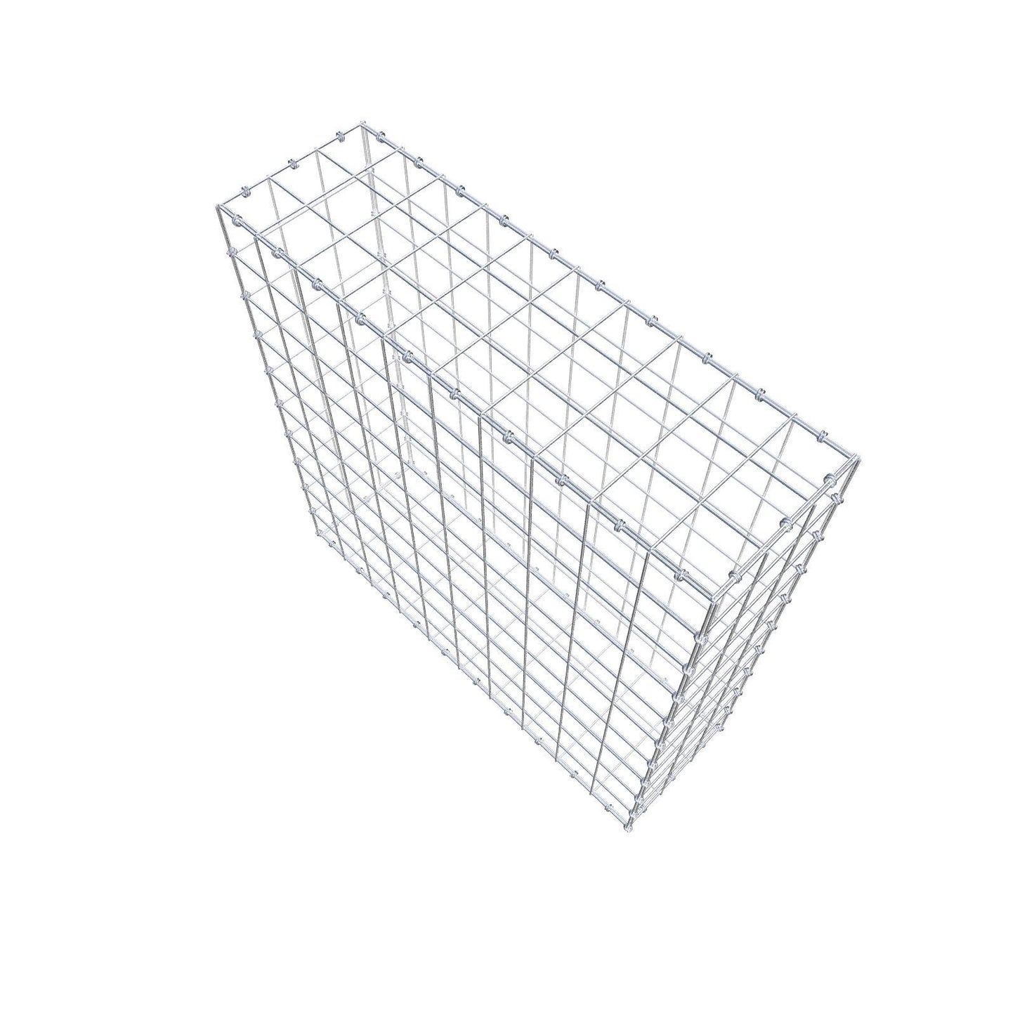 Gabbione 100 cm x 100 cm x 30 cm (L x H x P), maglia 10 x 10 cm, anello a spirale
