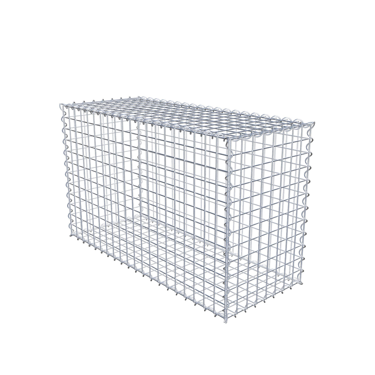 Gabione 100 cm x 60 cm x 40 cm (L x H x T), Maschenweite 5 cm x 5 cm, Spirale