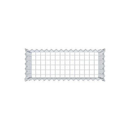 Add-on schanskorf type 3 80 cm x 40 cm x 30 cm (L x H x D), maaswijdte 5 cm x 5 cm, spiraalvormig