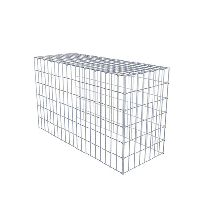 Type 4 oplegkorf 100 cm x 60 cm x 40 cm (L x H x D), maaswijdte 5 cm x 10 cm, C-ring