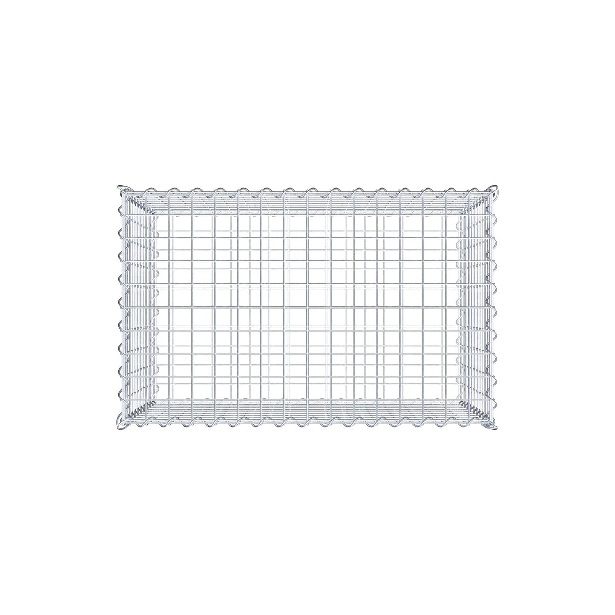 Gabion 80 cm x 50 cm x 50 cm (L x H x D), maskestørrelse 5 cm x 5 cm, spiral