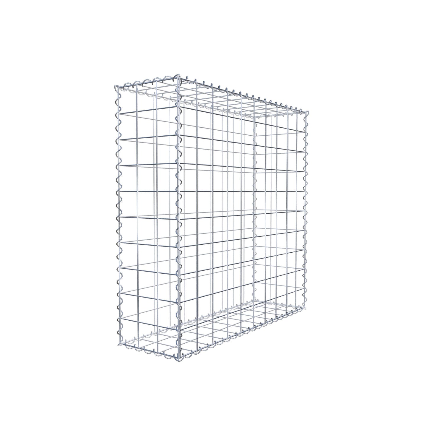 Gabbione 100 cm x 100 cm x 30 cm (L x H x P), maglia 10 cm x 10 cm, spirale