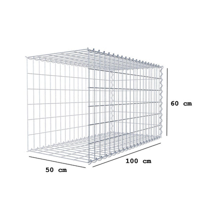Add-on schanskorf type 2 100 cm x 60 cm x 50 cm (L x H x D), maaswijdte 5 cm x 10 cm, spiraalvormig