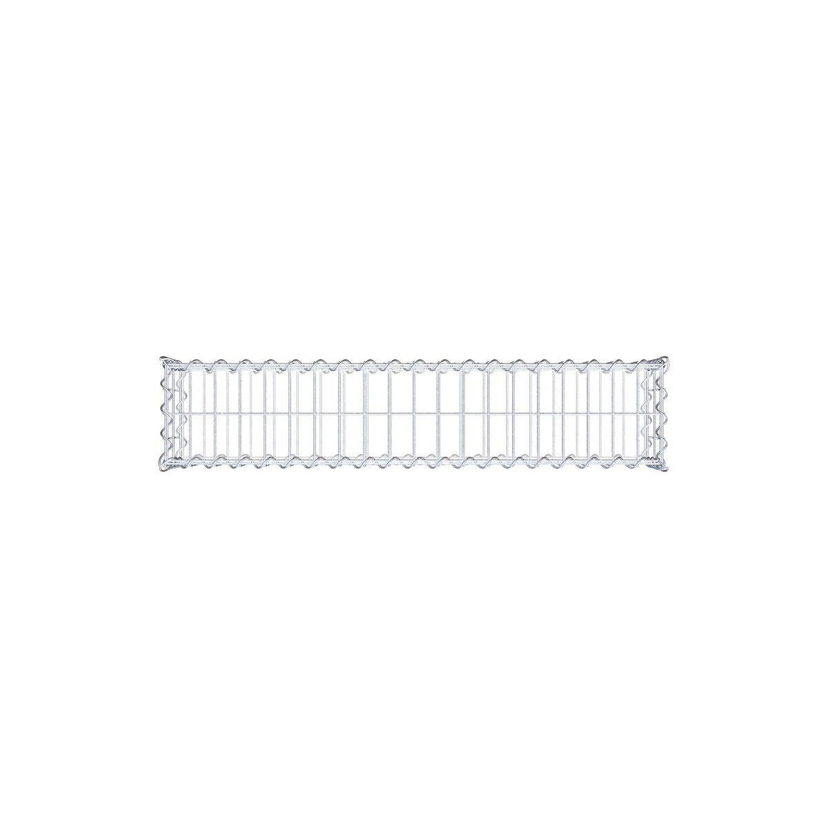 Gabion 100 cm x 20 cm x 20 cm (L x H x D), maskstorlek 5 cm x 10 cm, spiral