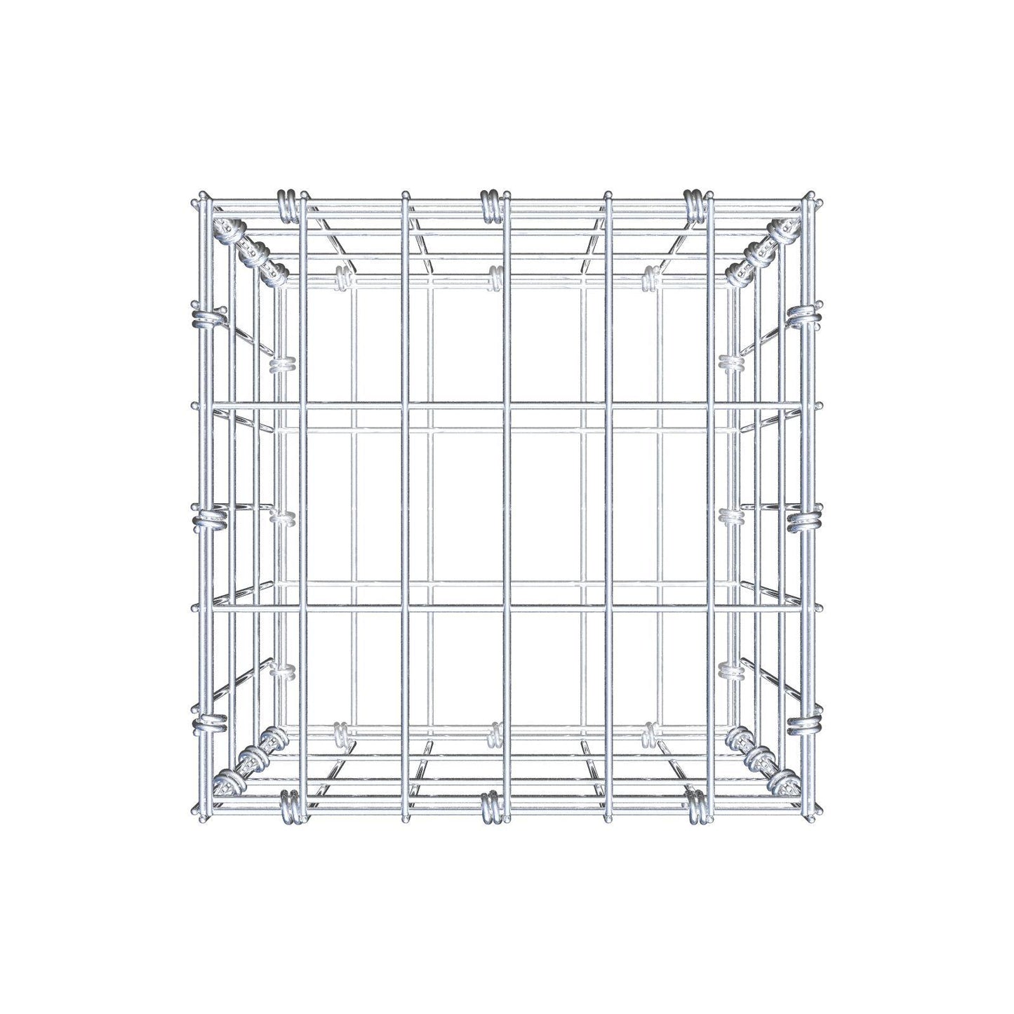 Schanskorf 30 cm x 30 cm x 30 cm (L x H x D), maaswijdte 5 x 10 cm, spiraalring