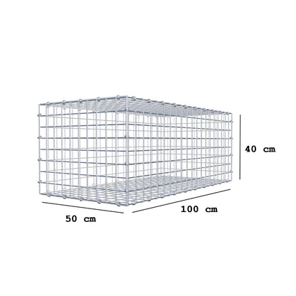 Schanskorf 100 cm x 40 cm x 50 cm (L x H x D), maaswijdte 5 x 5 cm, spiraalring
