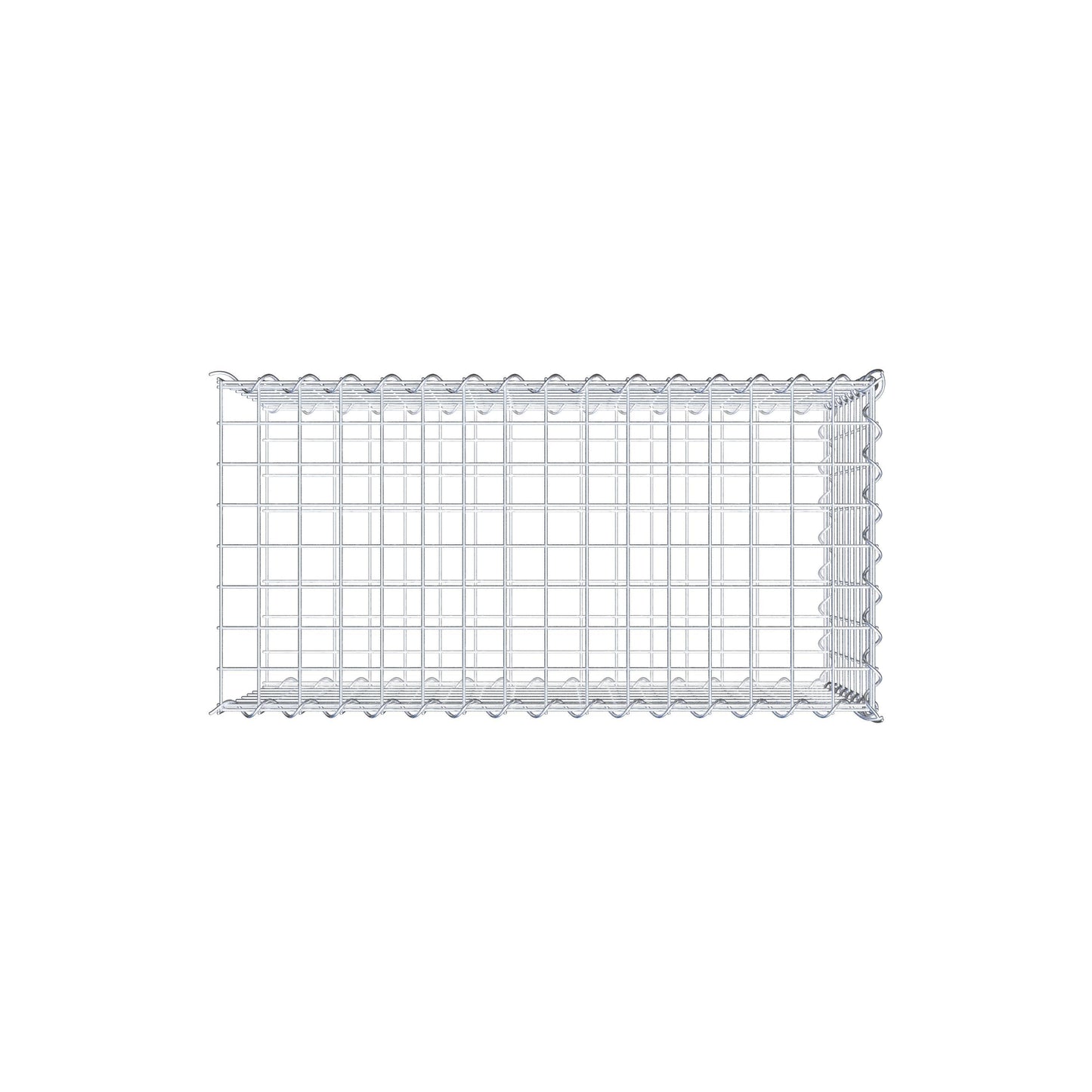 Anbaugabione Typ 2 80 cm x 40 cm x 40 cm (L x H x T), Maschenweite 5 cm x 5 cm, Spirale