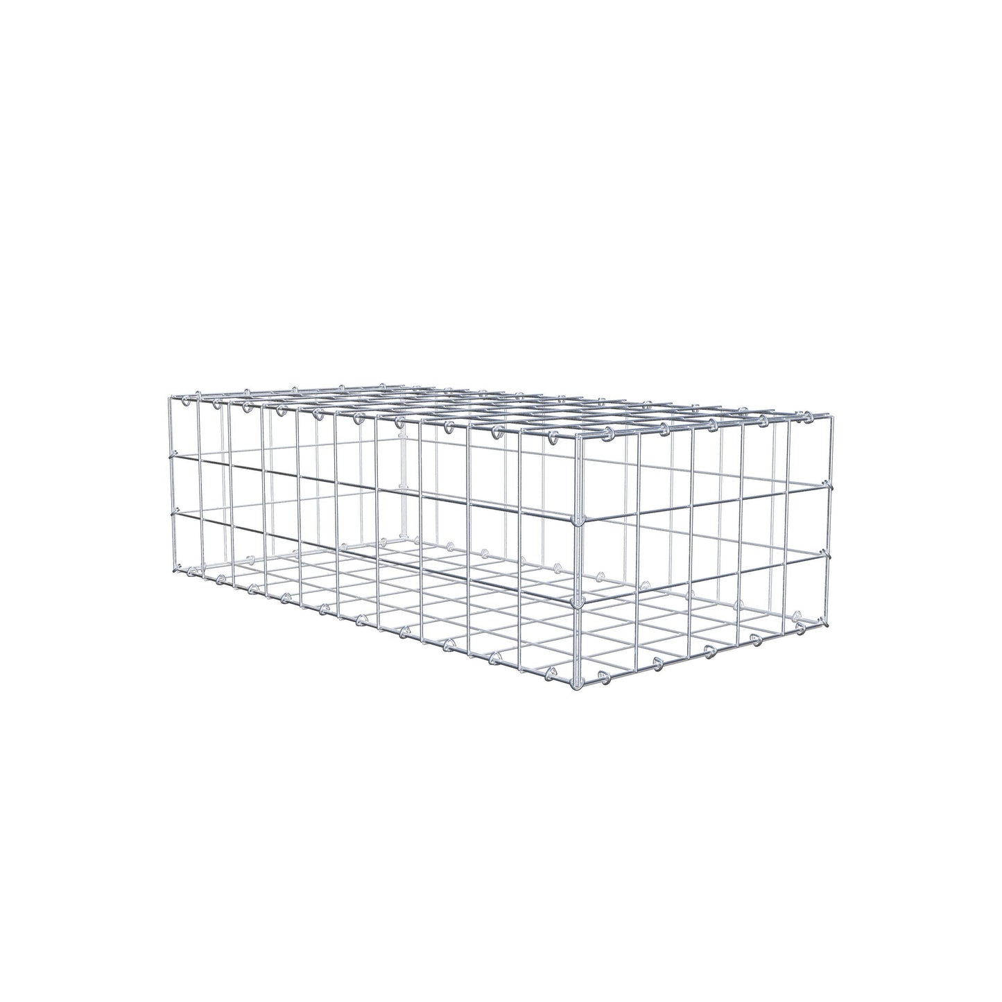 Gabion 100 cm x 30 cm x 50 cm (L x H x D), mesh size 10 cm x 10 cm, C-ring