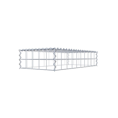 Add-on schanskorf type 3 100 cm x 20 cm x 50 cm (L x H x D), maaswijdte 10 cm x 10 cm, spiraal