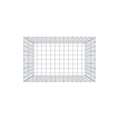 Monteret gabion type 3 100 cm x 80 cm x 50 cm (L x H x D), maskestørrelse 5 cm x 10 cm, C-ring