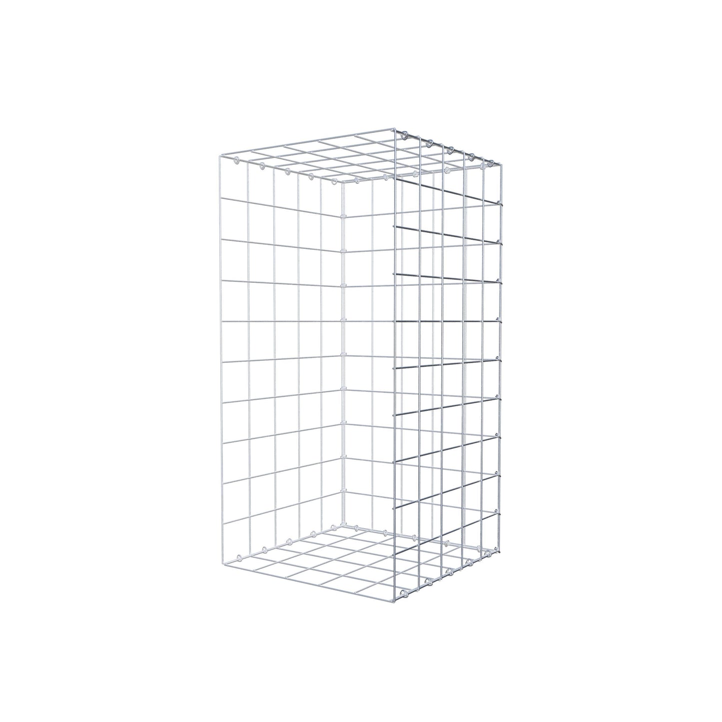 Bevestigbare schanskorf type 2 100 cm x 50 cm x 50 cm (L x H x D), maaswijdte 10 cm x 10 cm, C-ring