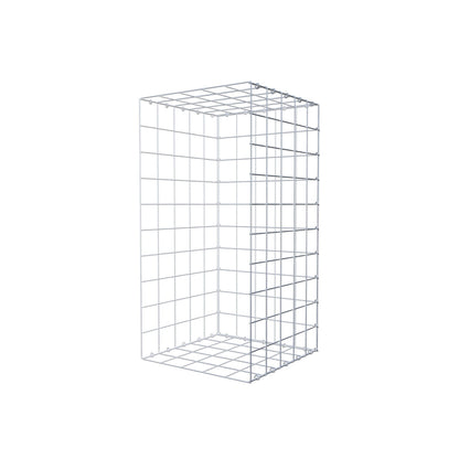 Bevestigbare schanskorf type 2 100 cm x 50 cm x 50 cm (L x H x D), maaswijdte 10 cm x 10 cm, C-ring