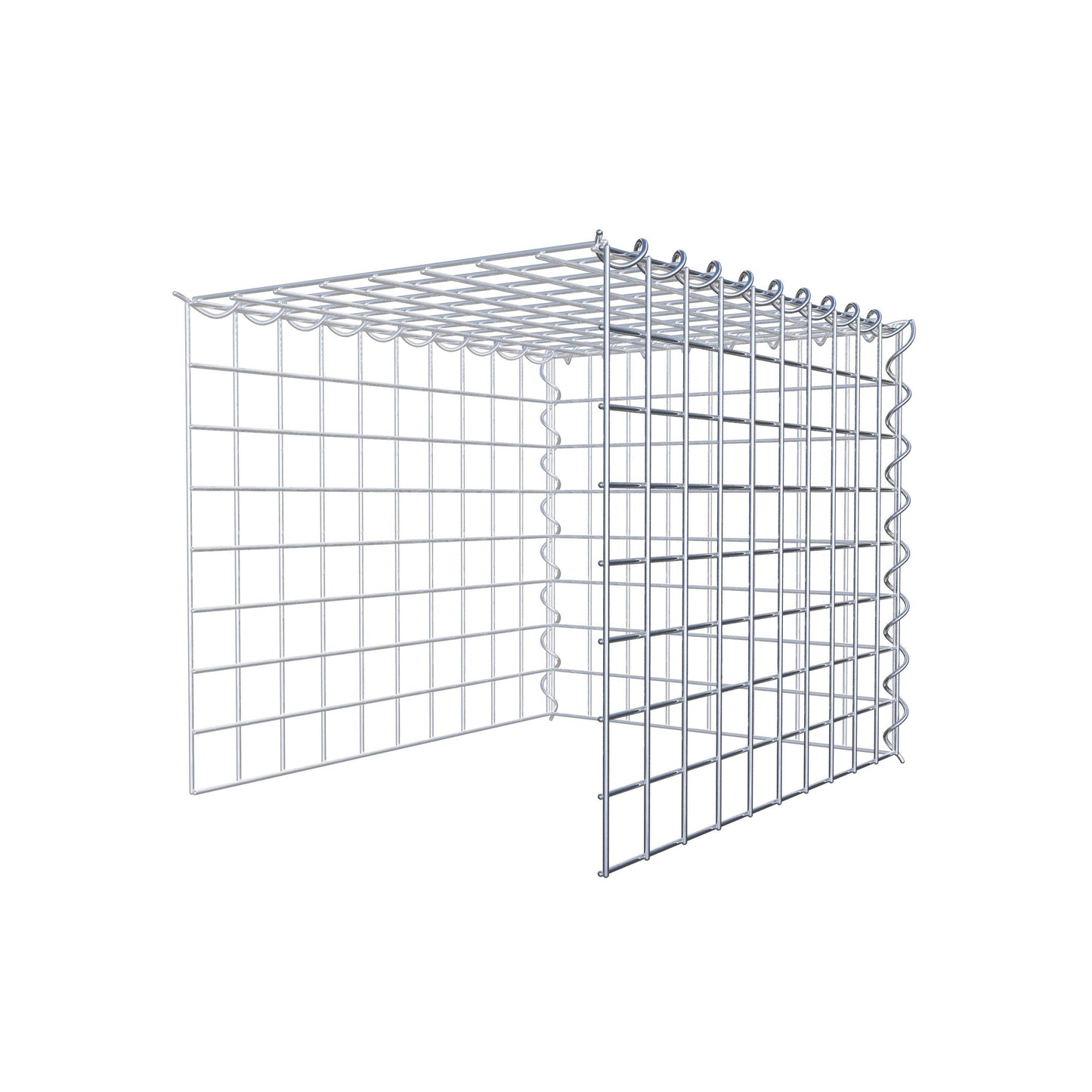 Add-on schanskorf type 4 50 cm x 40 cm x 40 cm (L x H x D), maaswijdte 5 cm x 5 cm, spiraalvormig