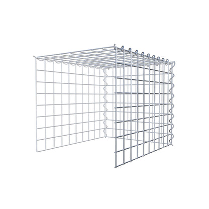 Add-on schanskorf type 4 50 cm x 40 cm x 40 cm (L x H x D), maaswijdte 5 cm x 5 cm, spiraalvormig