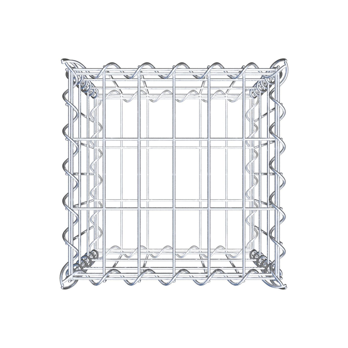 Gabion 30 cm x 30 cm x 30 cm (L x H x D), mesh size 5 cm x 10 cm, spiral