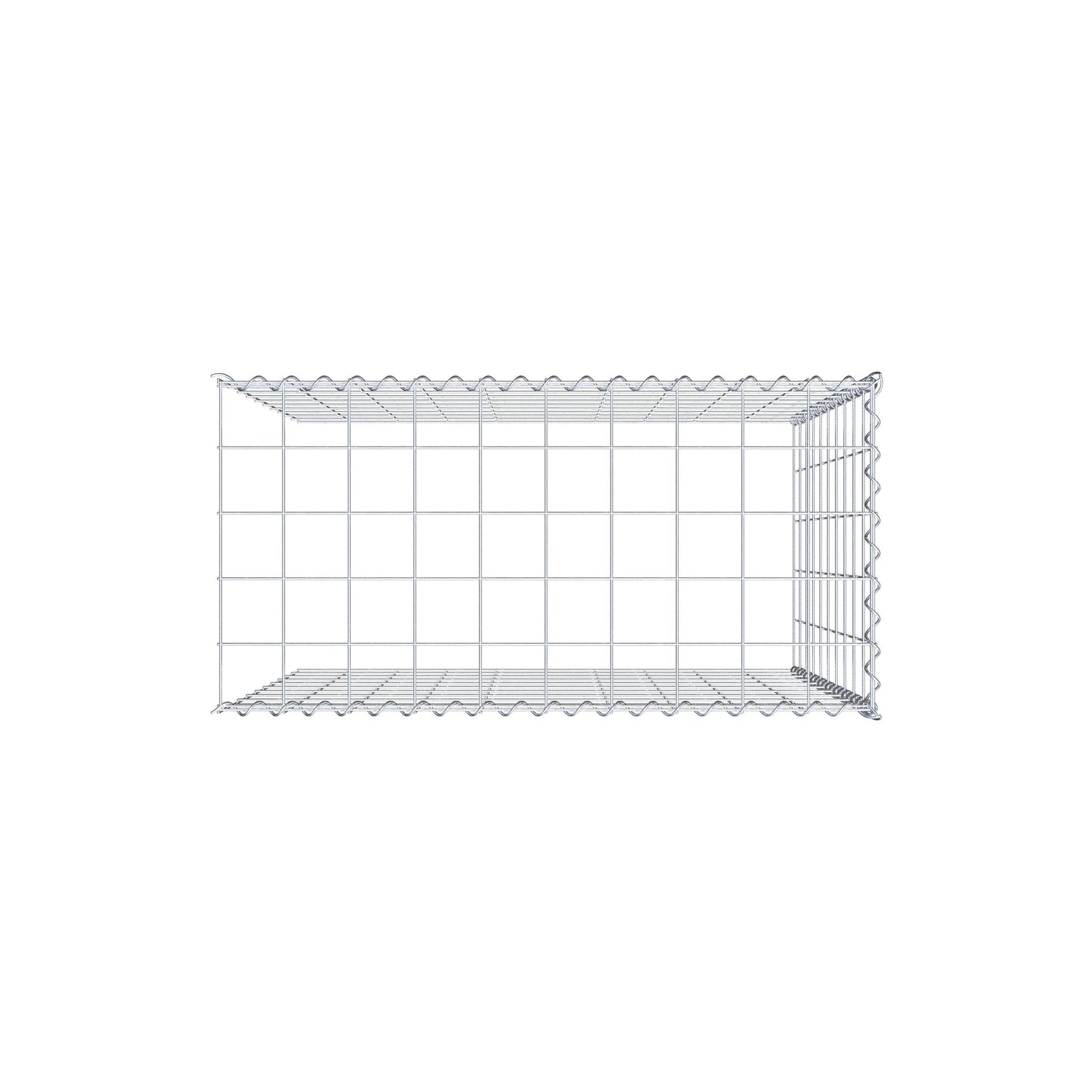 Anbaugabione Typ 4 100 cm x 100 cm x 50 cm (L x H x T), Maschenweite 10 cm x 10 cm, Spirale