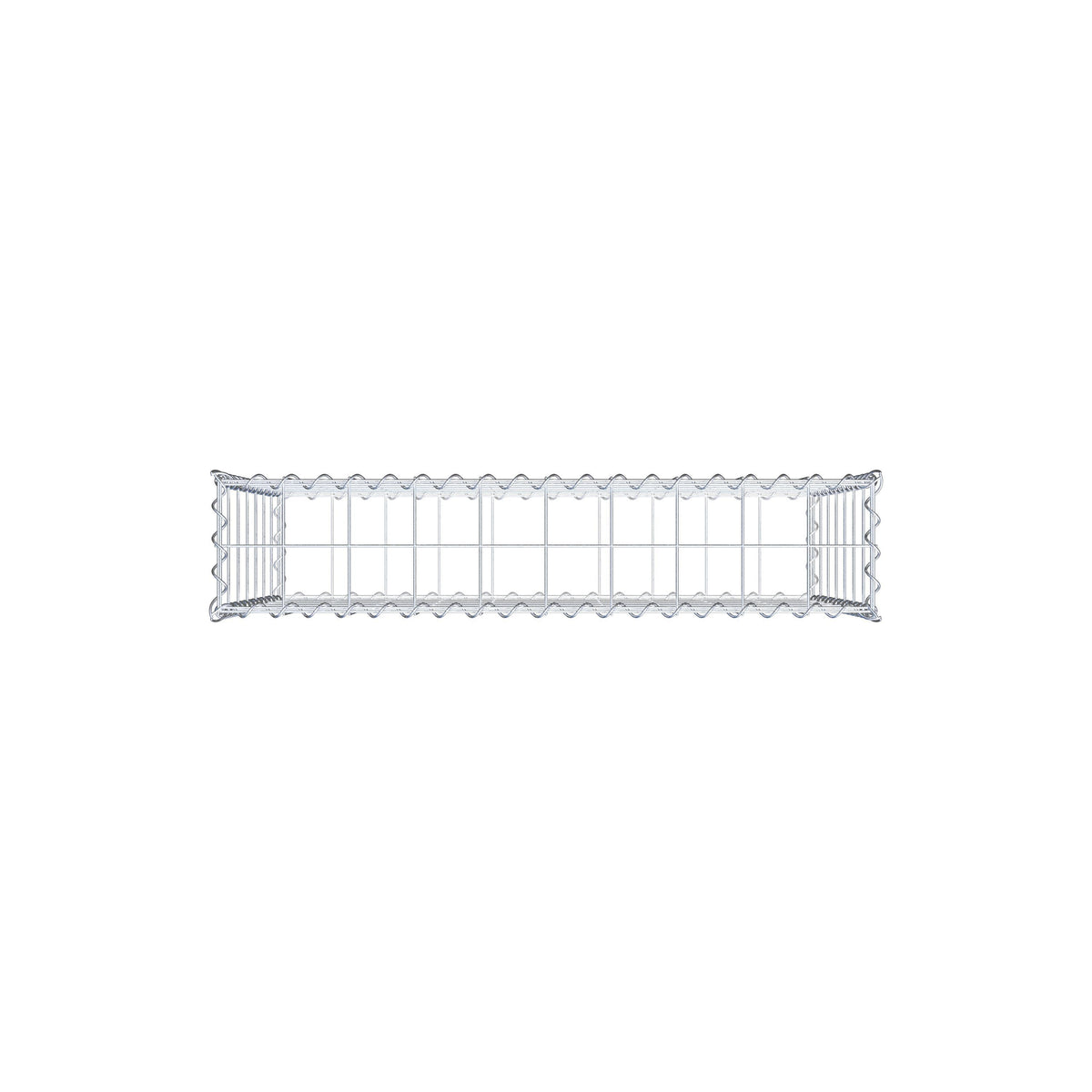 Schanskorf 100 cm x 70 cm x 20 cm (L x H x D), maaswijdte 10 cm x 10 cm, spiraalvormig