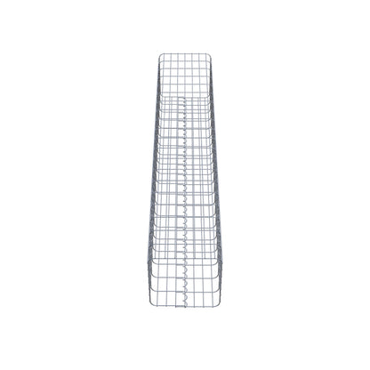 Colonna di gabbioni angolare 37 cm x 37 cm, altezza 200 cm, MW 5 cm x 10 cm