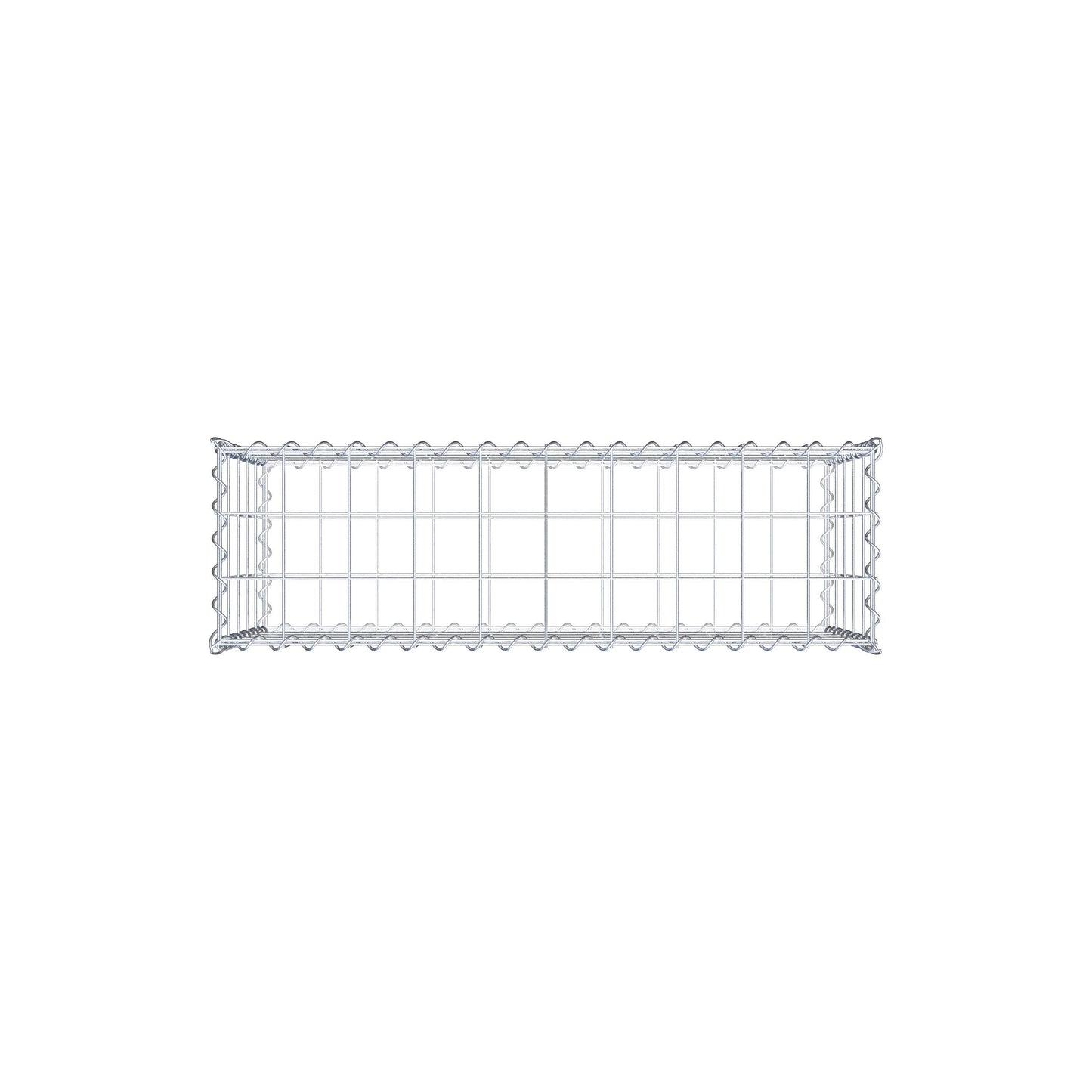 Juego de 2 gaviones de 100 cm x 50 cm x 30 cm (largo x alto x fondo), malla de 10 x 10 cm, en espiral