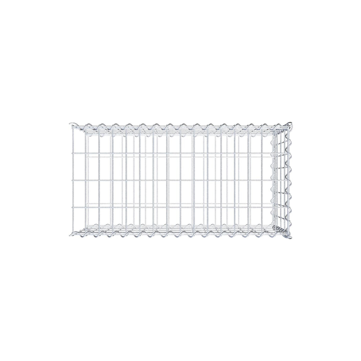 Add-on schanskorf type 2 80 cm x 40 cm x 40 cm (L x H x D), maaswijdte 5 cm x 10 cm, spiraalvormig