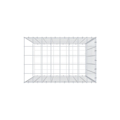 Type 2 oplegkorf 100 cm x 80 cm x 50 cm (L x H x D), maaswijdte 10 cm x 10 cm, C-ring