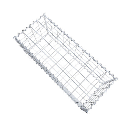 Schanskorf 100 cm x 40 cm x 40 cm (L x H x D), maaswijdte 10 cm x 10 cm, spiraalvormig