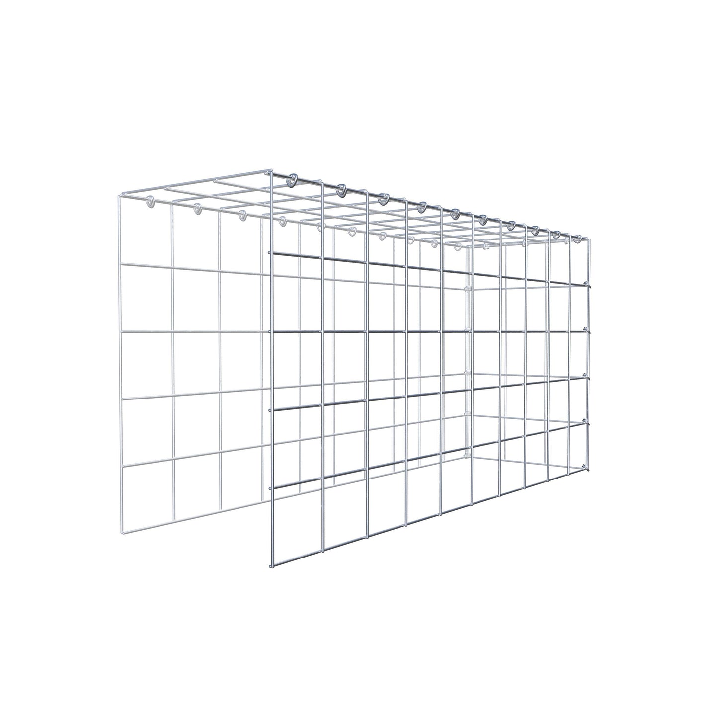 Type 4 oplegkorf 100 cm x 50 cm x 30 cm (L x H x D), maaswijdte 10 cm x 10 cm, C-ring