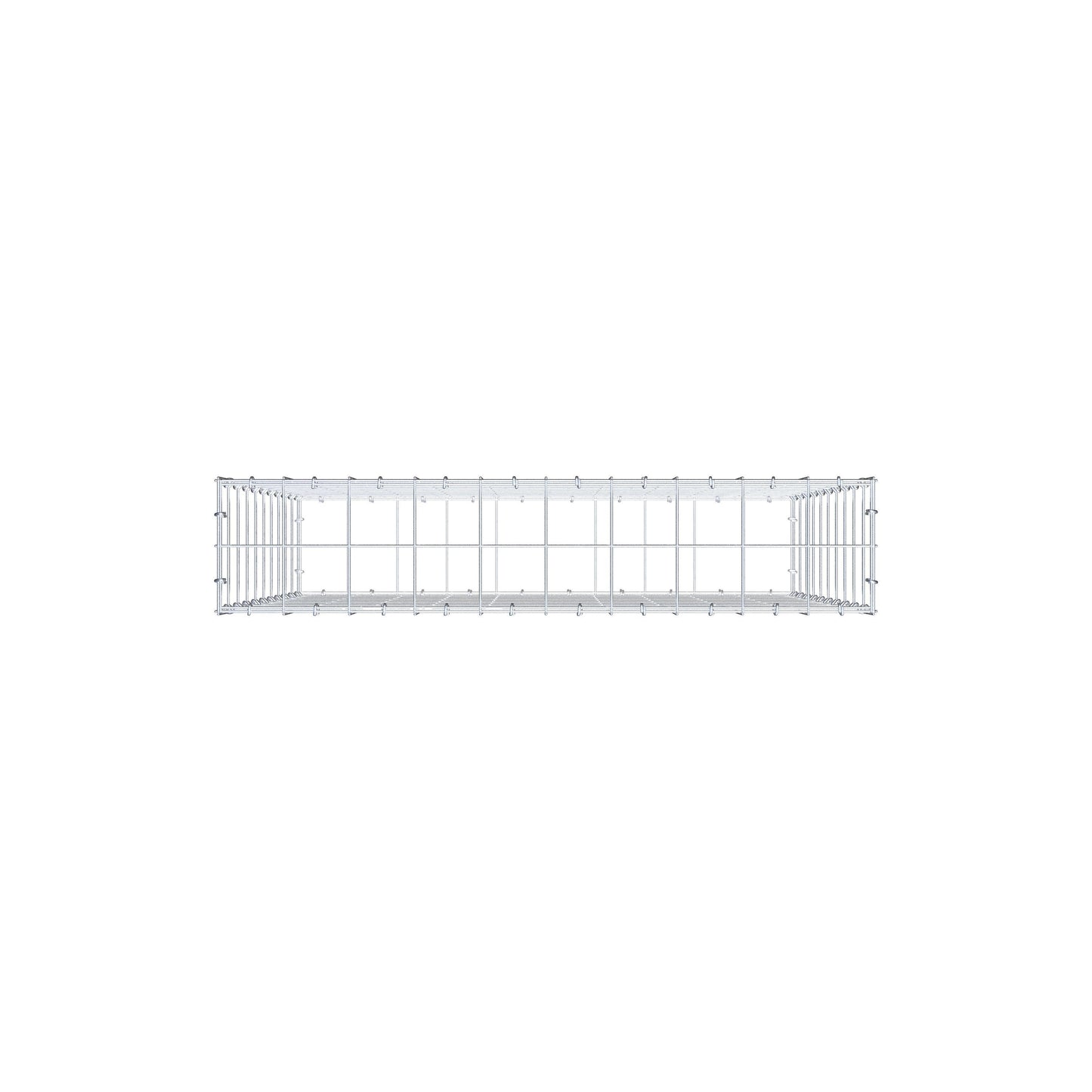 Gabion 100 cm x 100 cm x 20 cm (L x H x D), maskestørrelse 10 cm x 10 cm, C-ring