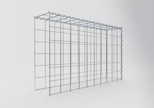 Grown-on gabion type 4 100 cm x 60 cm x 20 cm (L x H x D), mesh size 10 cm x 10 cm, spiral