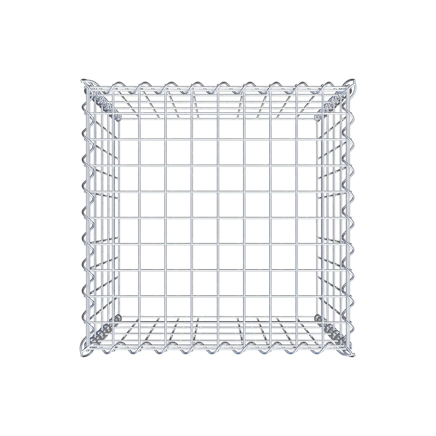 Aangegroeide schanskorf type 3 50 cm x 50 cm x 50 cm (L x H x D), maaswijdte 5 cm x 10 cm, spiraal