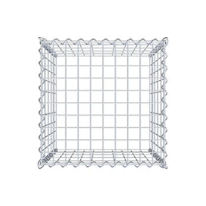 Aangegroeide schanskorf type 3 50 cm x 50 cm x 50 cm (L x H x D), maaswijdte 5 cm x 10 cm, spiraal