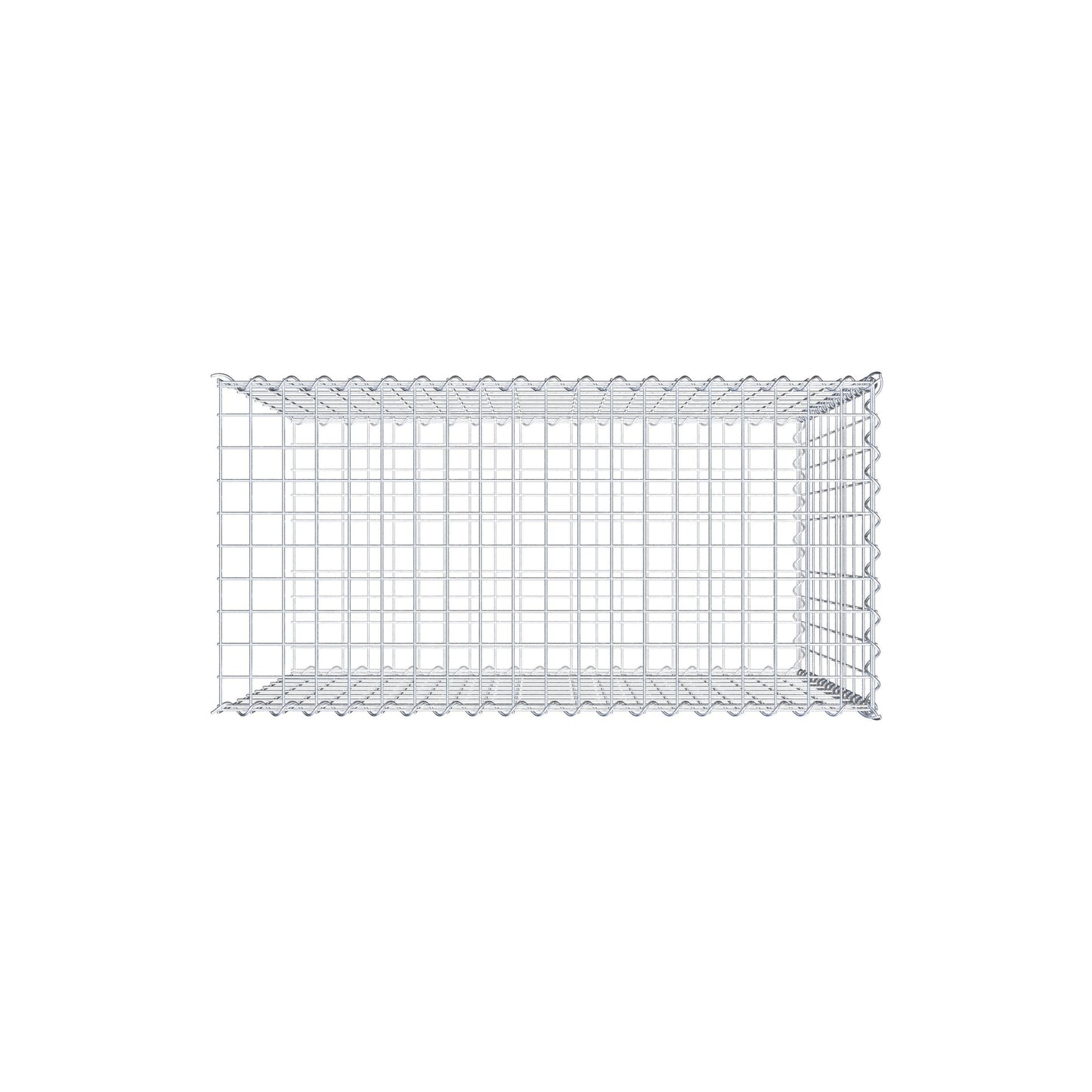 Add-on schanskorf type 2 100 cm x 90 cm x 50 cm (L x H x D), maaswijdte 5 cm x 10 cm, spiraal