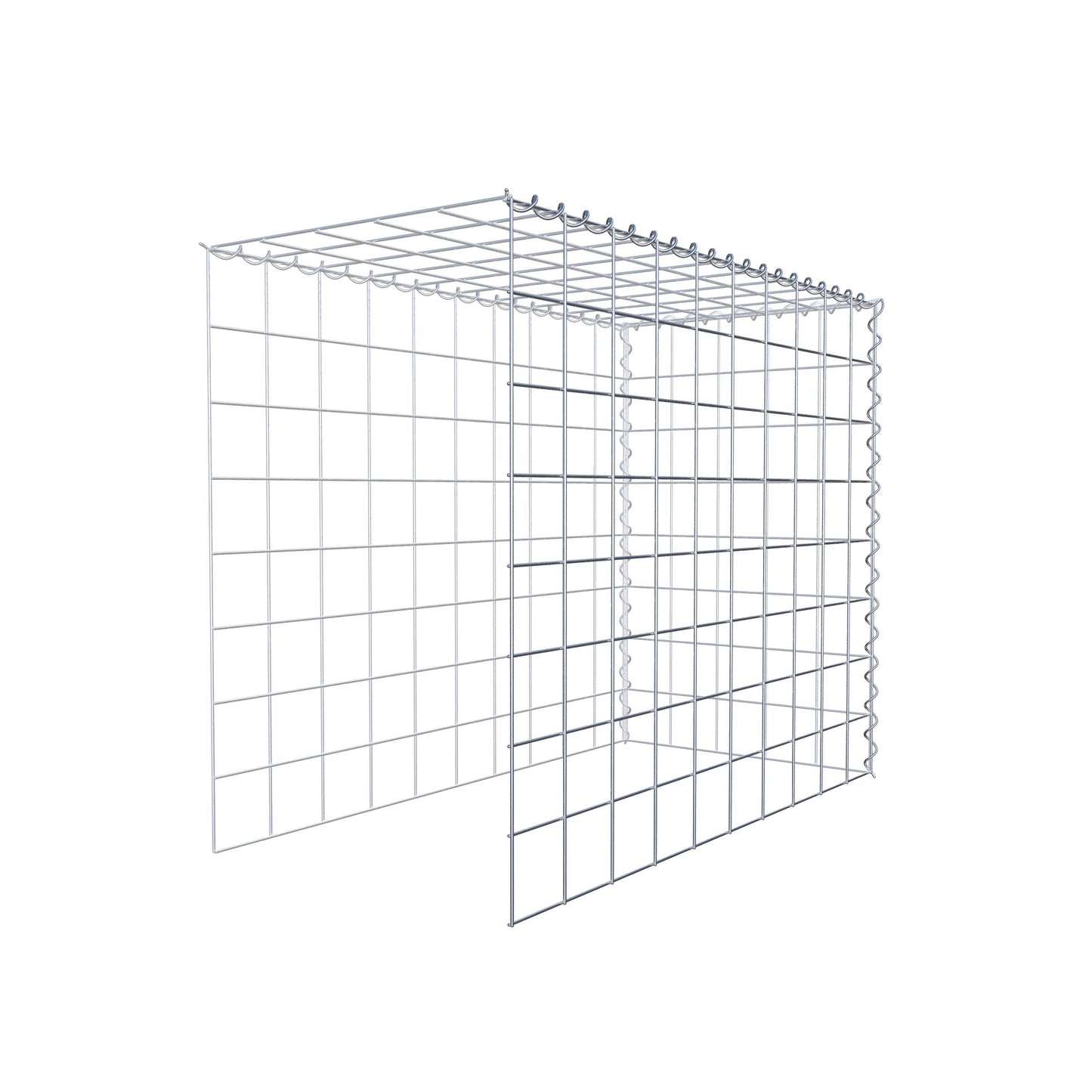 Anbaugabione Typ 4 100 cm x 80 cm x 50 cm (L x H x T), Maschenweite 10 cm x 10 cm, Spirale