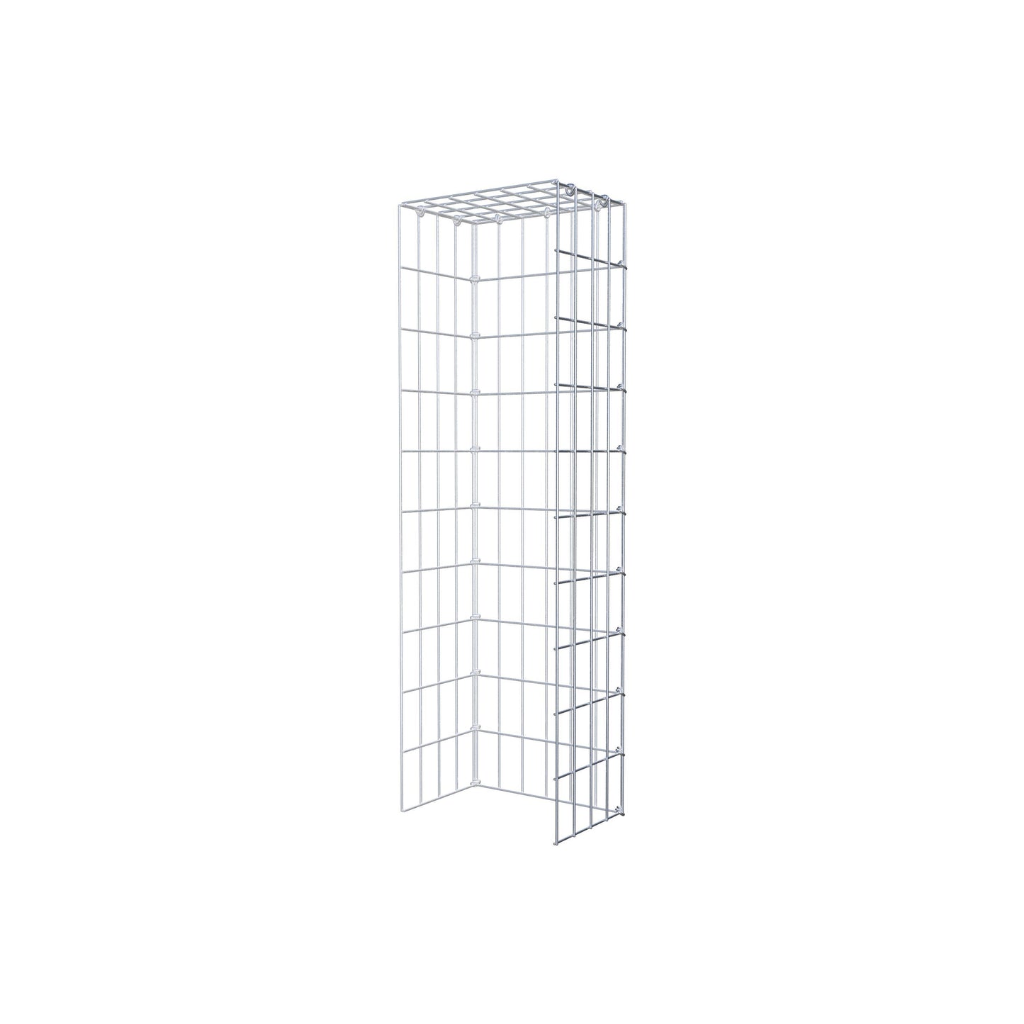 Gavión acoplable tipo 4 100 cm x 20 cm x 30 cm (L x A x P), malla 5 cm x 10 cm, anillo en C