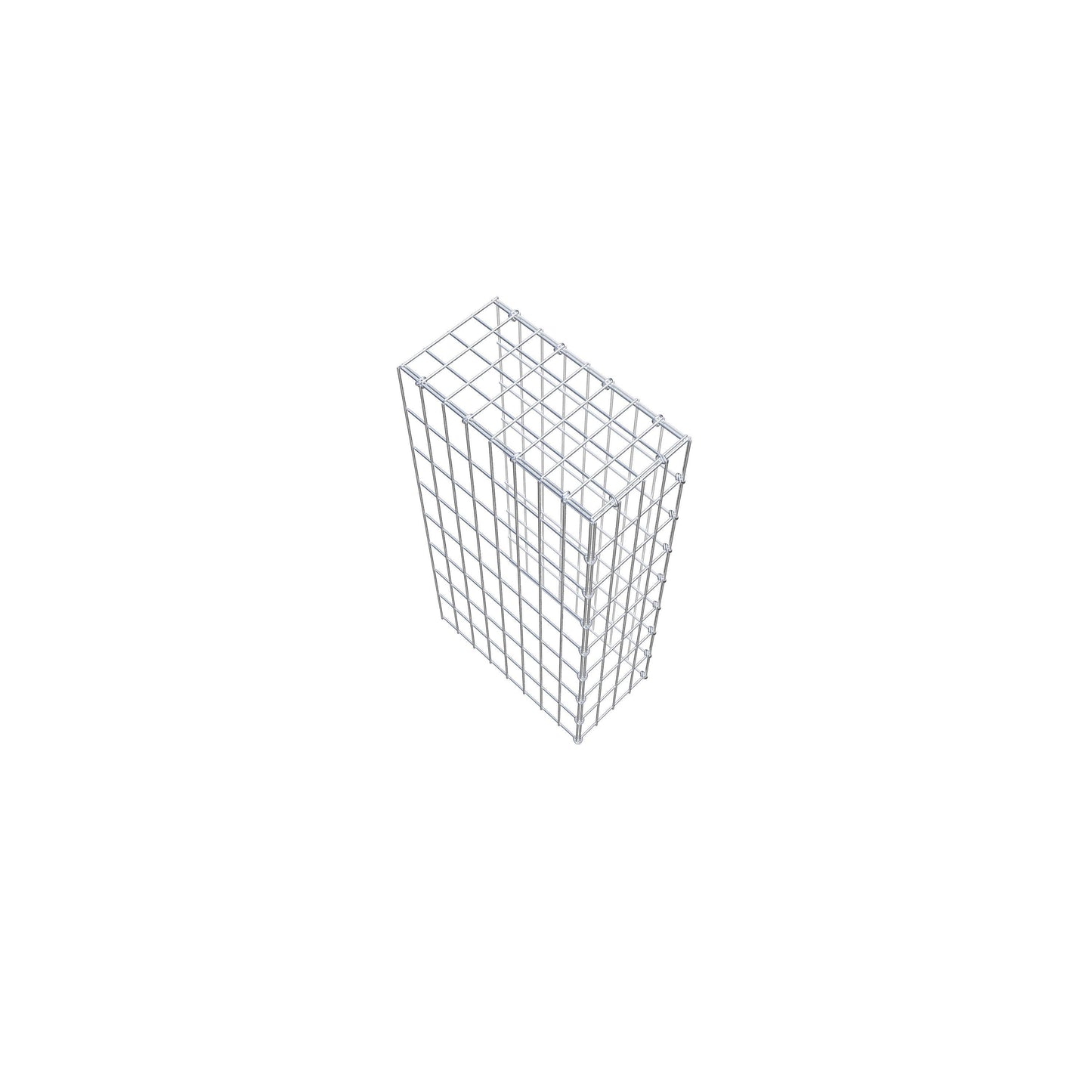 Monteret gabion type 4 80 cm x 40 cm x 20 cm (L x H x D), maskestørrelse 5 cm x 10 cm, C-ring